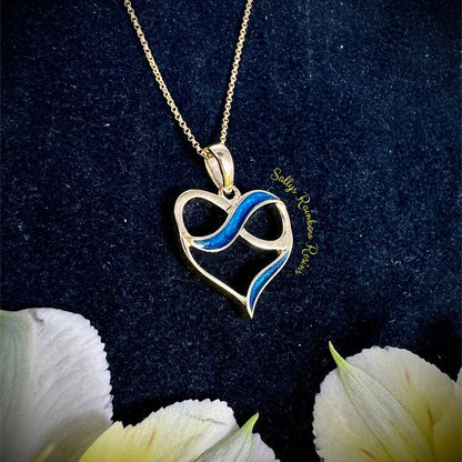 9ct Yellow Gold Heart Infinity Pendant