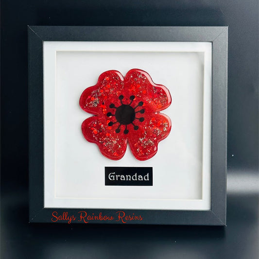 Framed Memorial Ashes/Hair Poppy