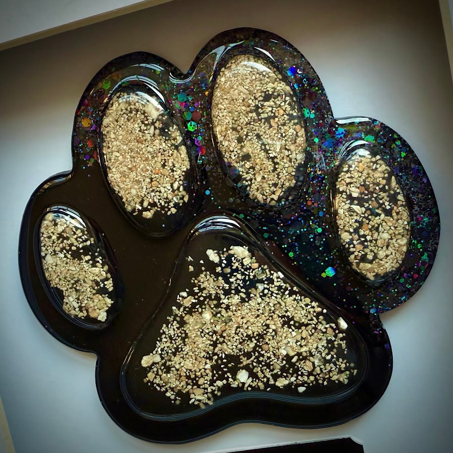 Photo Framed Memorial Ashes/Hair Paw