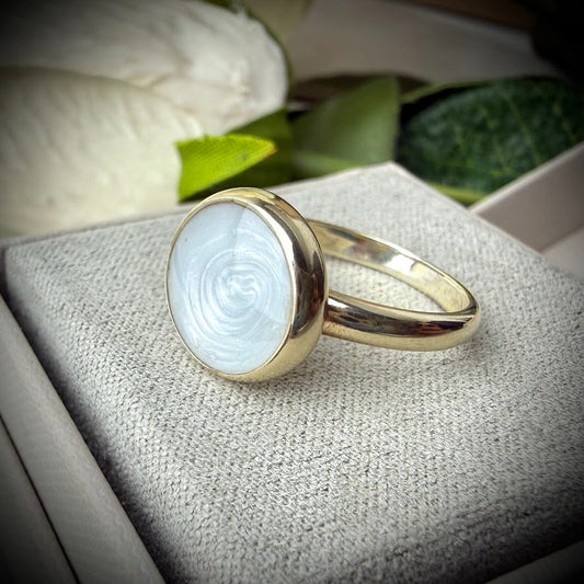 9ct Yellow Gold Round Memorial Ring