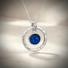 Sterling Silver Hammered Round Pendant