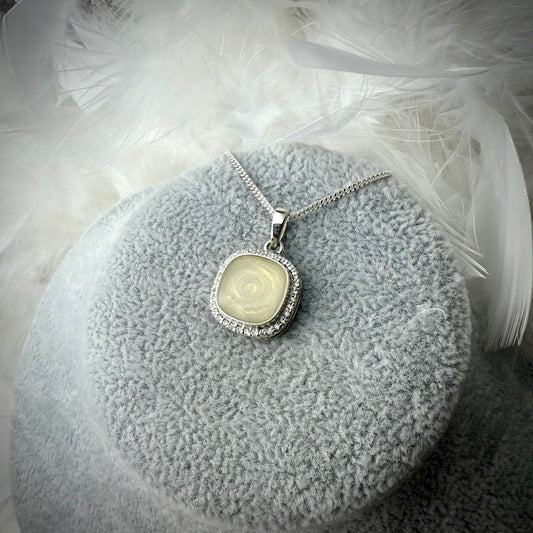 CZ Cushion .925 Silver Pendant