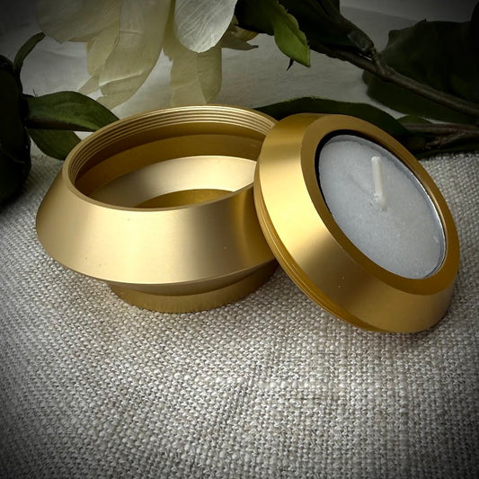 Heaven's Glow Gold Ashes Urn Candle