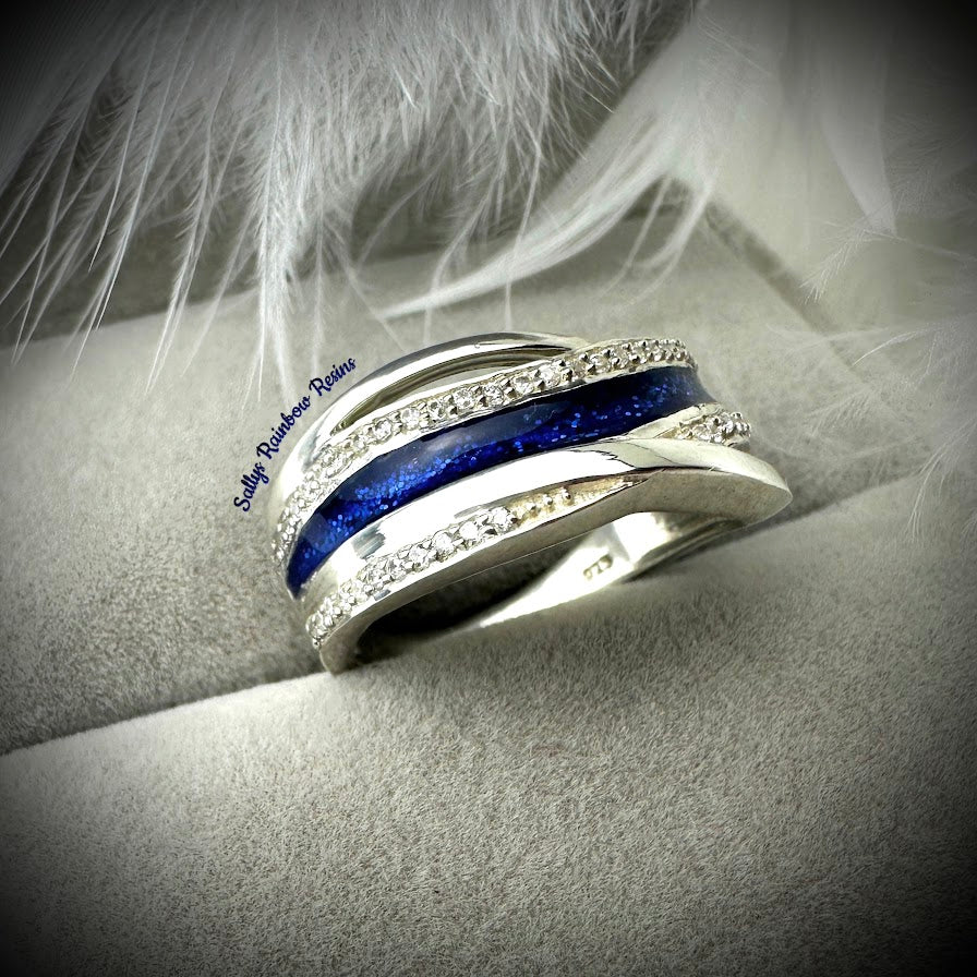 Eternal Wave .925 Silver Ring - Size Q only