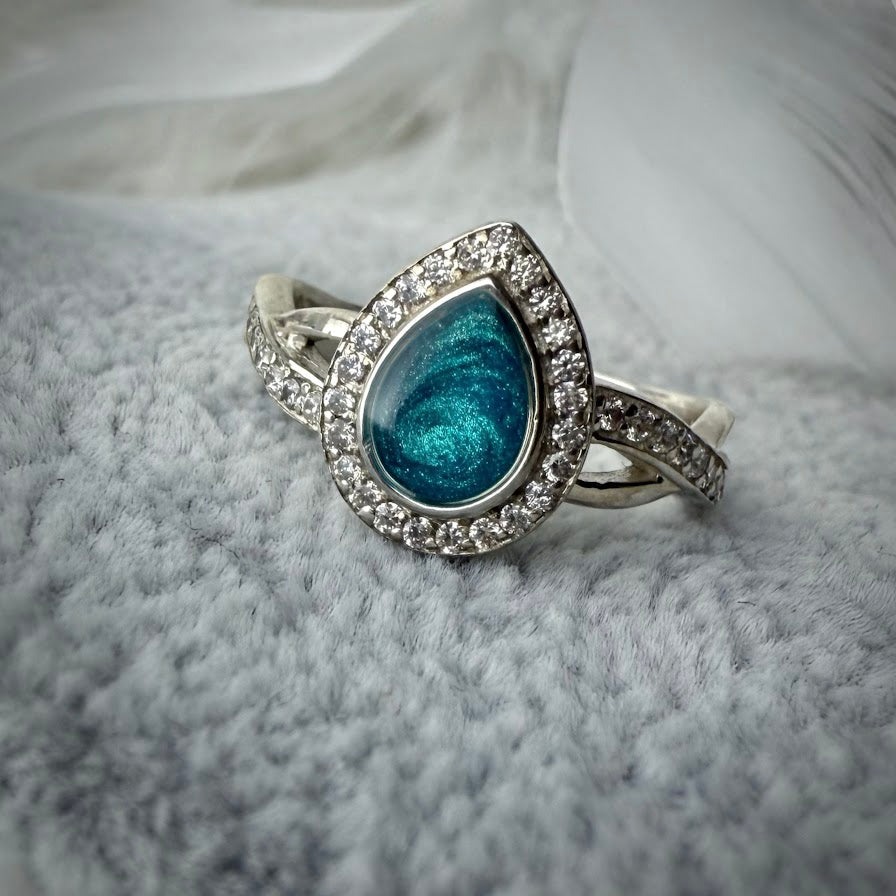Teardrop Infinity Ring