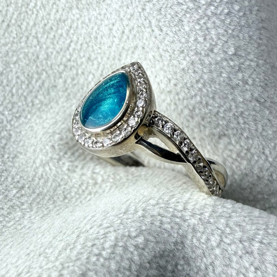 Teardrop Infinity Ring