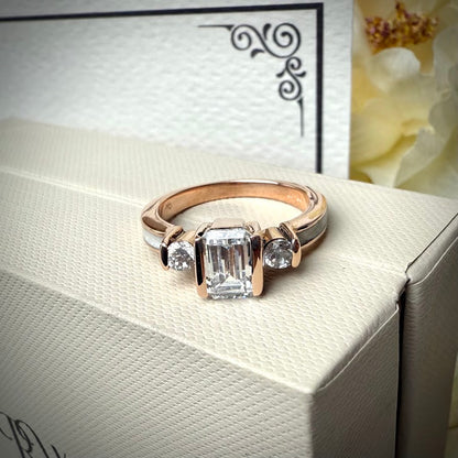 9ct Gold Emerald Cut Ring
