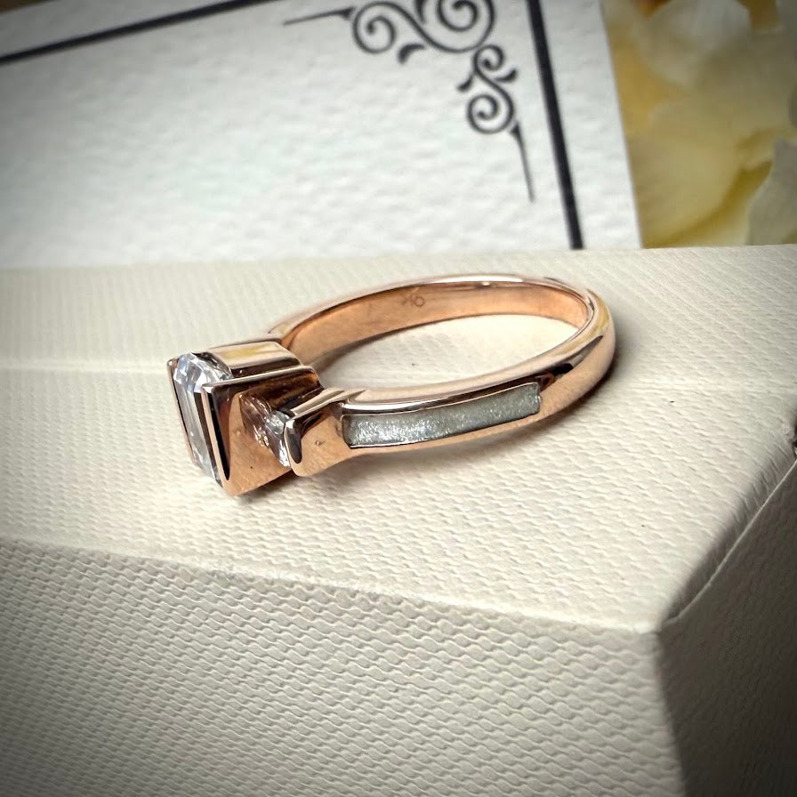 9ct Gold Emerald Cut Ring