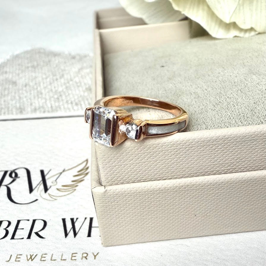 9ct Gold Emerald Cut Ring