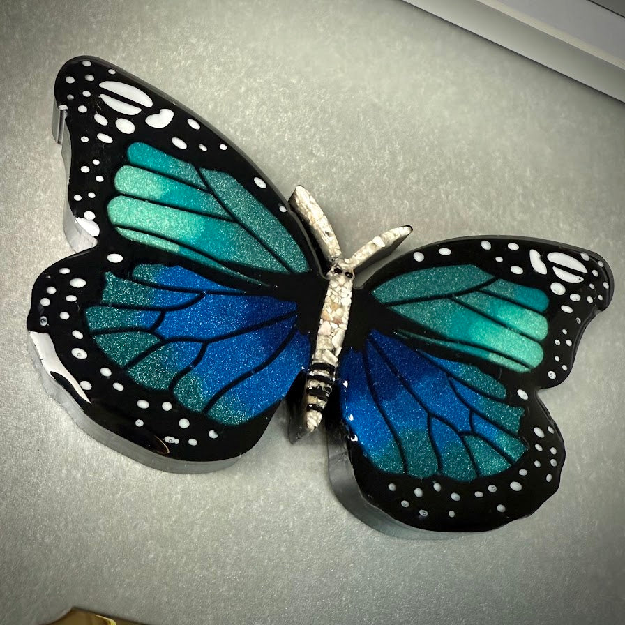 Framed Memorial Ashes / Hair Small Butterfly