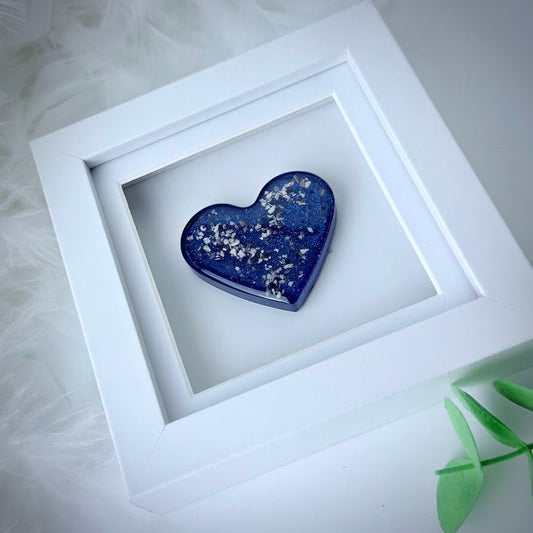 Framed Small Memorial Ashes/Hair Heart