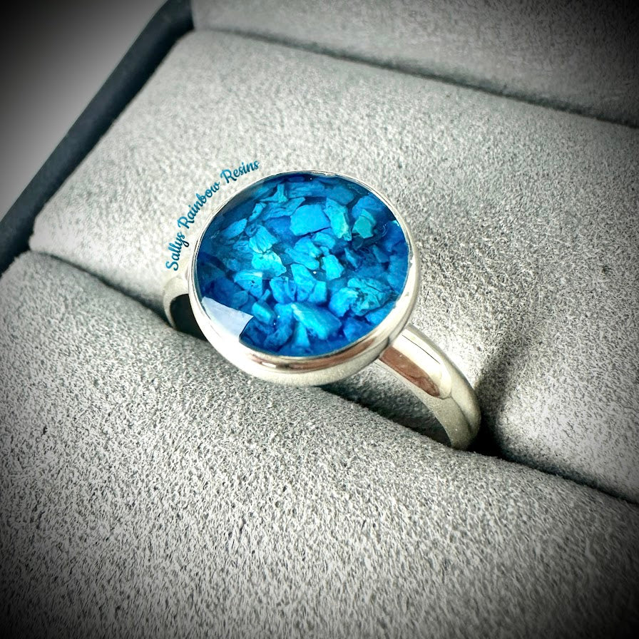 Round .925 Silver Ring - Size P and U Only