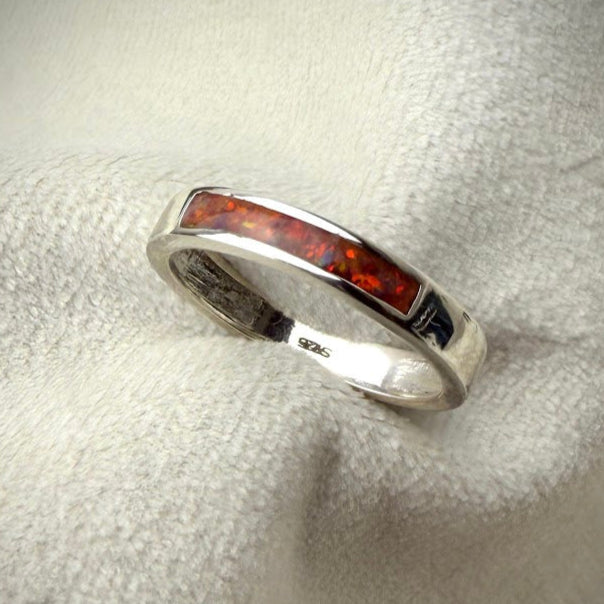 4mm Silver Slit Band Ring