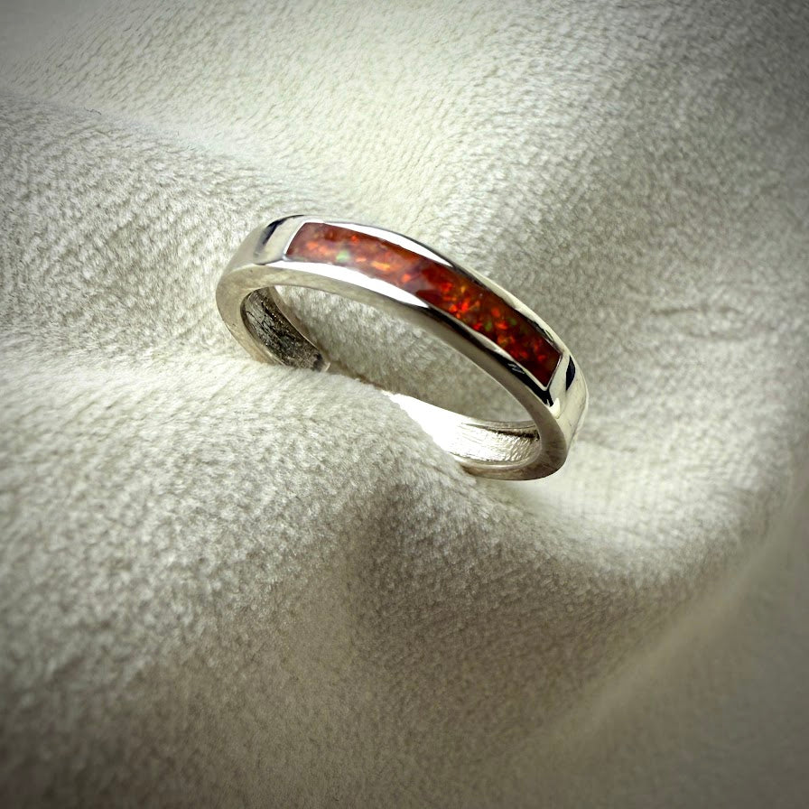 4mm Silver Slit Band Ring