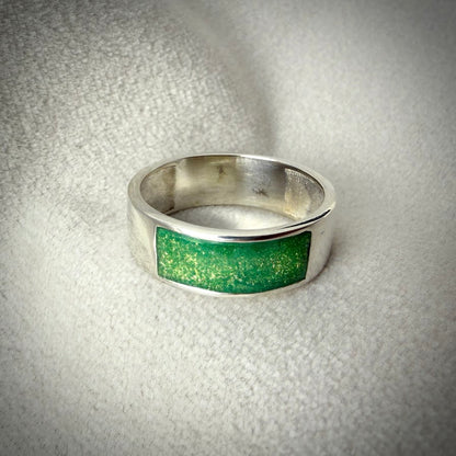 8mm Silver Slit band Ring