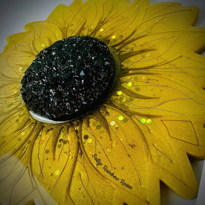 Framed Memorial Ashes/Hair Sunflower