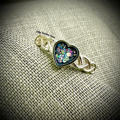 Heart Plaited .925 Silver Ring - Size Q Only