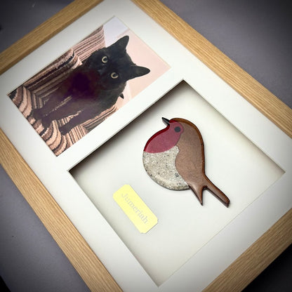 Photo Framed Memorial Ashes/Hair Robin