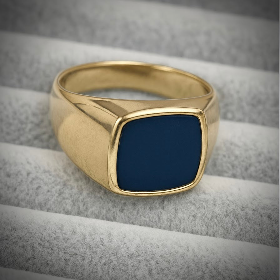 9ct Yellow/white/rose Gold Signet Ring