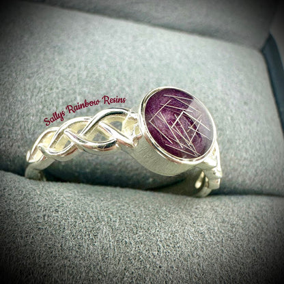 Round Plaited .925 Silver Ring - Size R Only