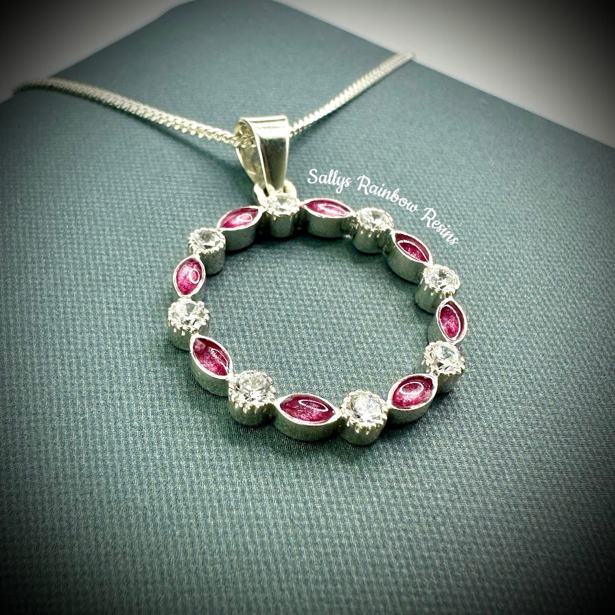 Round Marquise .925 Silver Pendant