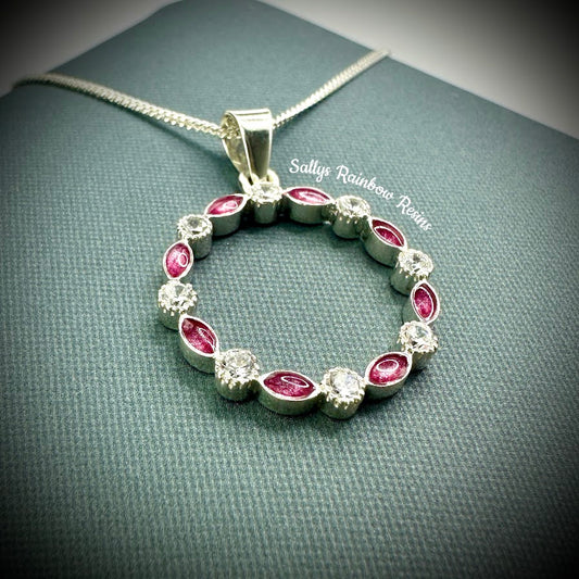 Round Marquise .925 Silver Pendant