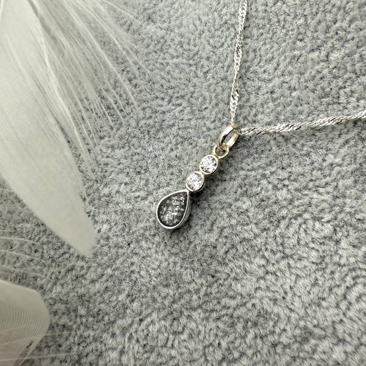 CZ Dangle Teardrop Pendant
