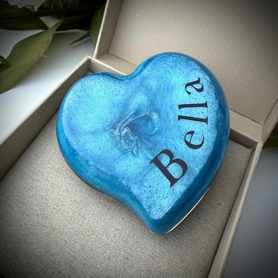 Wavy Heart Robin Paperweight