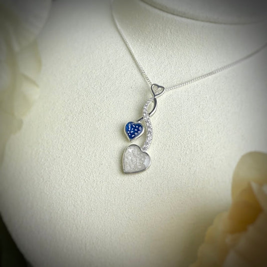 CZ Your Heart and Mine Pendant