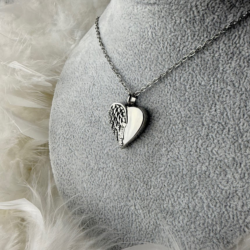 Self Fill Angel Wing Urn Pendant