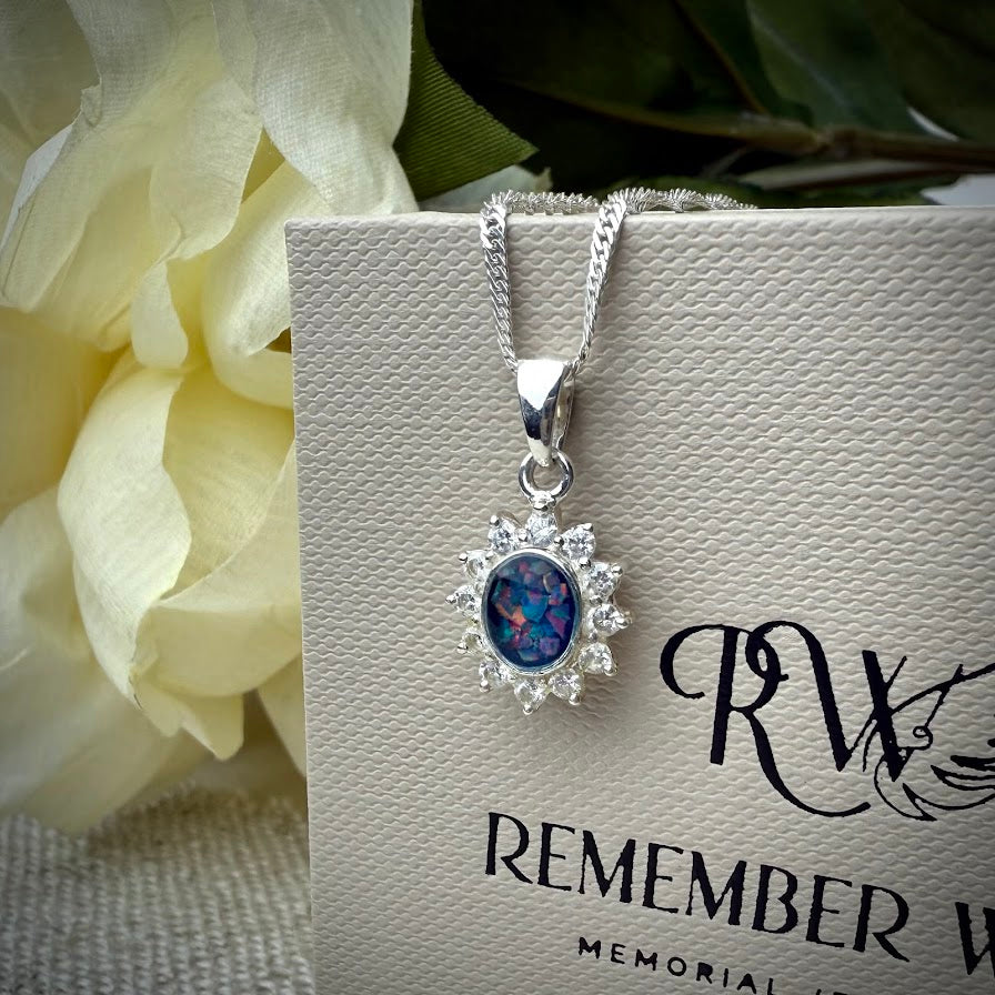 Petite CZ Flower Pendant