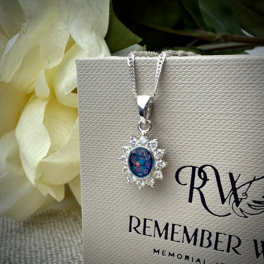 Petite CZ Flower Pendant