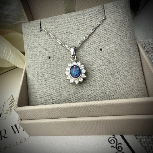 Petite CZ Flower Pendant