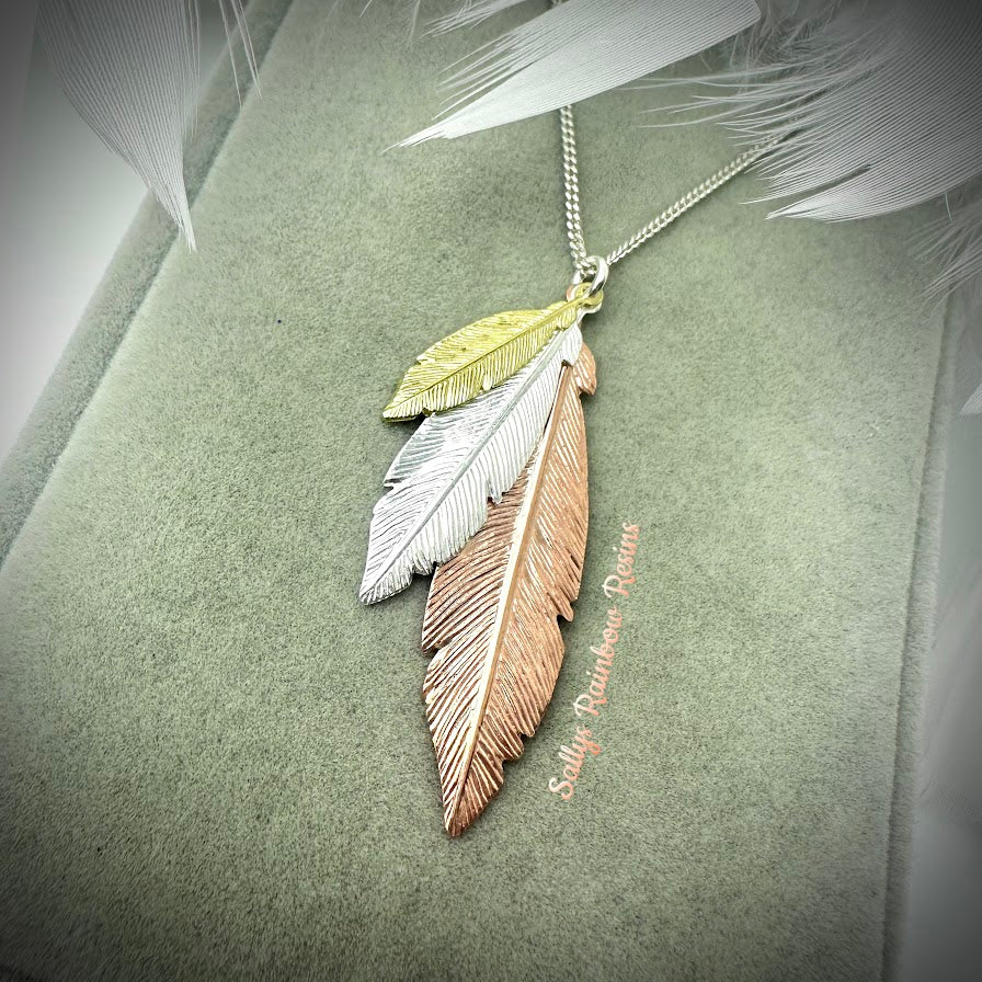 Triple Feather Pendant