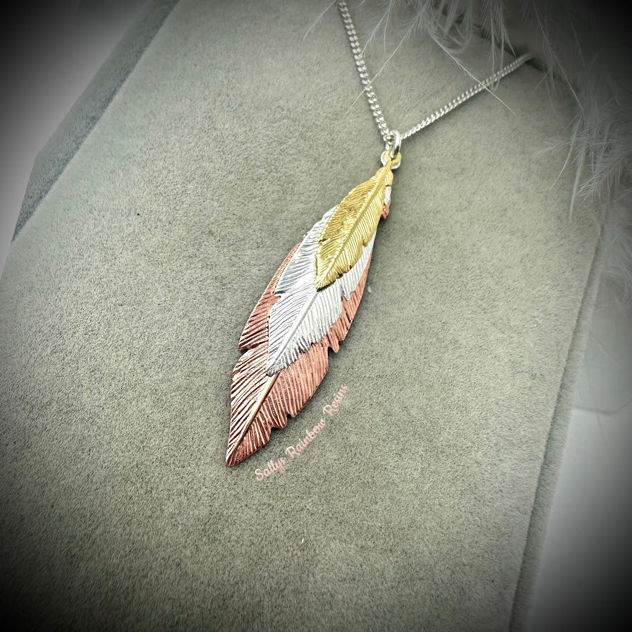 Triple Feather Pendant