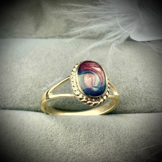 9ct Yellow Gold Rope Edge Oval Ring
