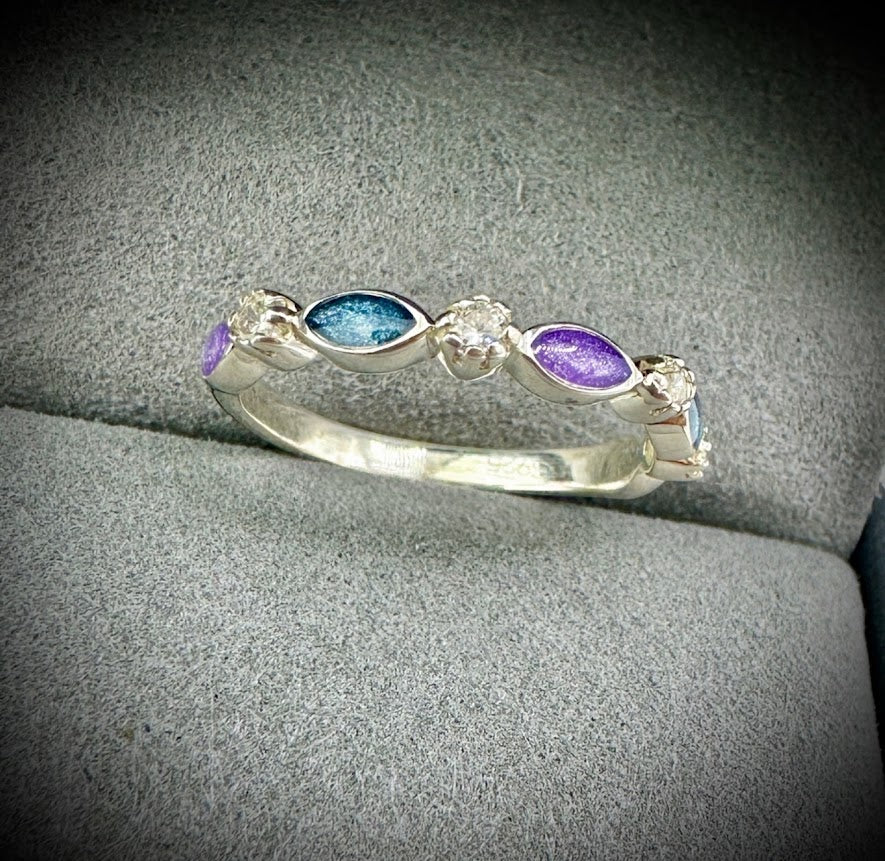 Half Marquise .925 Silver Ring