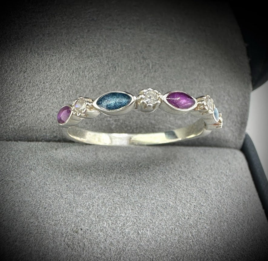 Half Marquise .925 Silver Ring