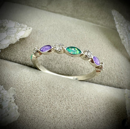 Half Marquise .925 Silver Ring