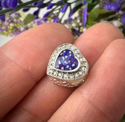 CZ Heart Bracelet Charm