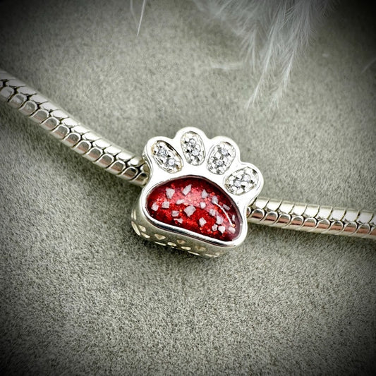 CZ Paw Bracelet Charm