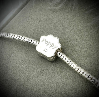 CZ Paw Bracelet Charm
