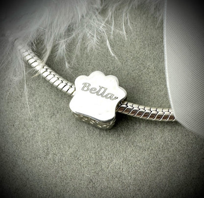 CZ Paw Bracelet Charm