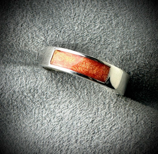6mm Silver Slit band Ring