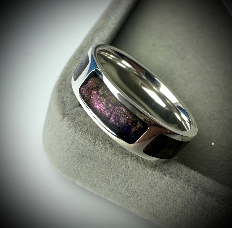 6mm Silver 5 Tray Band Ring