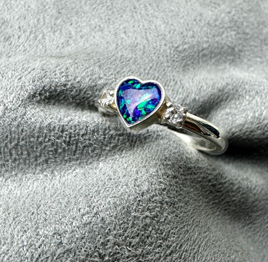 Heart Double Diamante Ring
