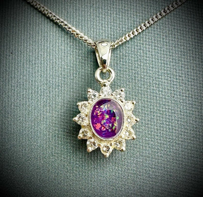 Petite CZ Flower Pendant