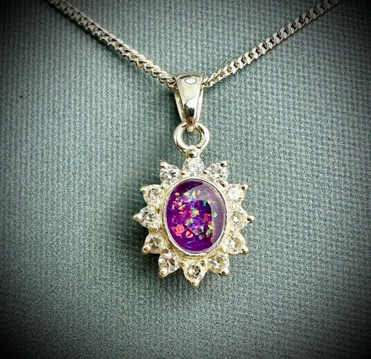 Petite CZ Flower Pendant