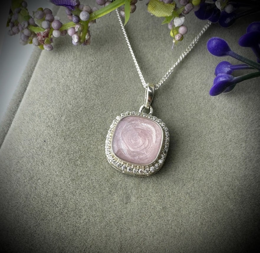 CZ Cushion .925 Silver Pendant