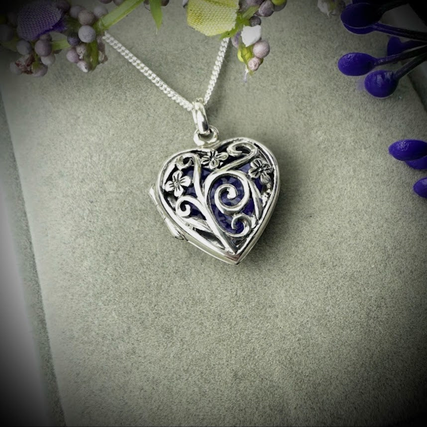 Forget Me Not Locket Pendant